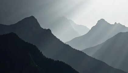 Wall Mural - subtle grayscale triangle grid with subtle gradient, optical, texture
