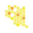 © Micro Pixel Market - honeycomb bee icon on white background. honeycomb icon for your web site design, logo, app, UI. flat style. honey comb sign.