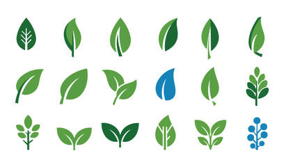 fresh leaf illustrations ideal for eco product packaging nature brand identity and environmental cam