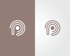 Poster - P or PP Abstract Letter Initial Logo Design Template Vector.