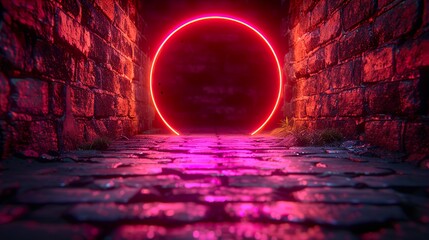 Wall Mural - a vibrant and dynamic neon light gradient creates an electrifying and captivating backdrop