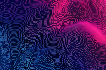 Poster - Lines create a colorful and abstract wavy background with gradients
