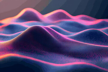 Poster - Abstract representation of a vibrant and glowing data landscape
