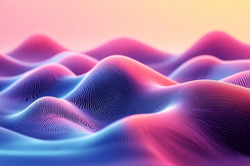 Poster - Abstract art piece showing gradients and textured undulating forms