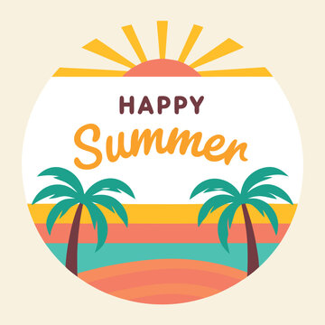          Summer vibes vector illustration.

