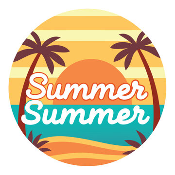         Summer vibes vector illustration.

