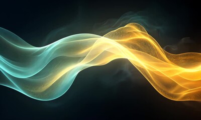 Poster - Abstract shimmering wave background with dynamic light effects for creative projects