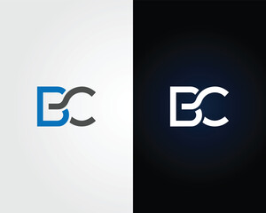 Poster - Letter BC creative monogram logo design concept vector template.