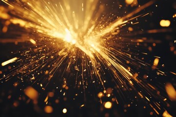 Poster - Cinematic optical lens flares and light rays creating a stunning visual effect in a dark environment, optical lens flares rays and light motion cinematic background