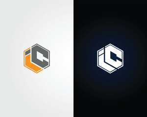 Poster - Letter IC or CI creative monogram logo design concept vector template.