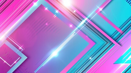 Poster - Bright Abstract Design with Colorful Lines and Geometric Shapes