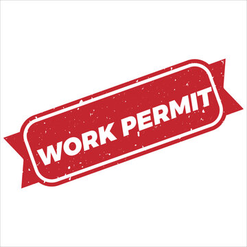 Work Permit Rental Rubber Stamp Seal