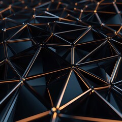 Fototapete - Modern Abstract Geometric Pattern with Metallic Shiny Details