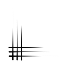 Poster - Abstract Line Corner Flourish, corner element frame border template
