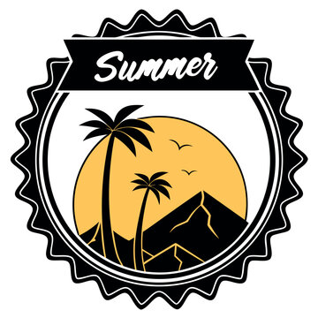 Summer vibes vector illustration.