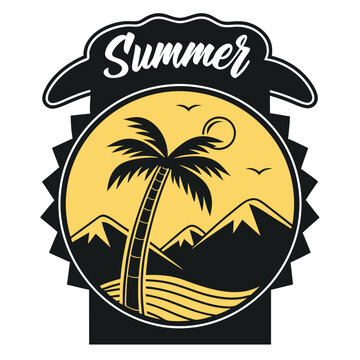 Summer vibes vector illustration.