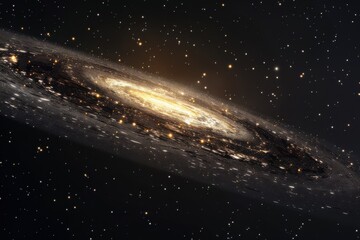 Wall Mural - stunning spiral galaxy illuminated by distant stars showcases the vastness of the universe