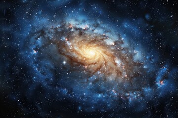 Wall Mural - a stunning spiral galaxy filled with bright stars and cosmic dust in deep space