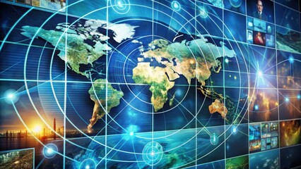 Poster - Advanced Global Map with Radar and Search Image Technology Overview