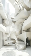 Poster - Architecture staircase research abstract.