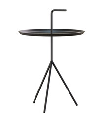 Poster - Metal table round tray with handle isolated on transparent background. 3D render.