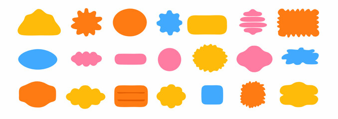 Poster - Colorful Geometric Shapes: A vibrant collection of colorful geometric shapes perfect for design elements, adding a pop of color and modern flair to any creative project.