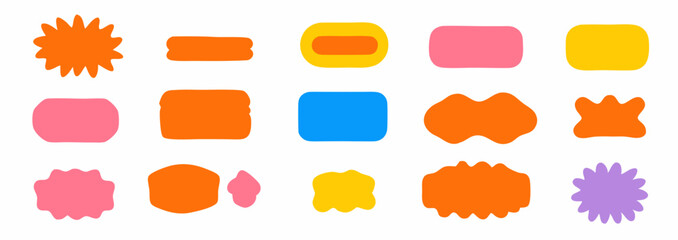 Poster - Colorful Sticker Set: A vibrant and dynamic assortment of playful sticker designs, perfect for adding flair to any creative project.