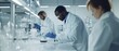 © hobday - A focused view of researchers in a pharmaceutical lab, synthesizing new medicines and conducting clinical trials, Pharmaceutical research scene