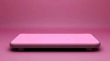 Fototapete - a pink laptop computer sitting on top of a pink surface