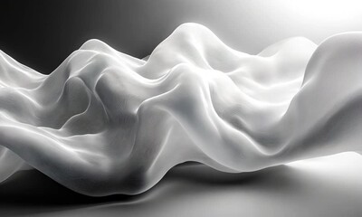 Fototapete - Abstract grey and white flowing landscape, a subtle and elegant visual background video