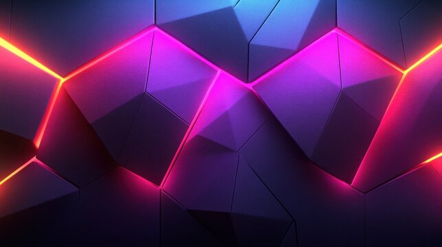 Abstract Geometric Neon Background