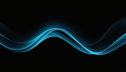 Poster - Glowing blue lines on dark background
1