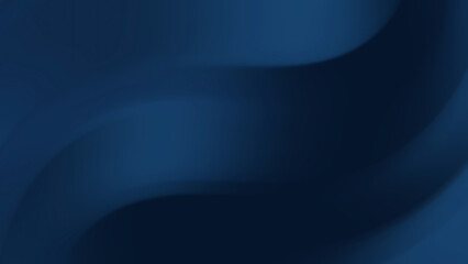 Wall Mural - Abstract Dark Blue Wavy Gradient Background with Smooth Light Transitions