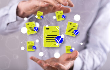 Wall Mural - concept of document validation