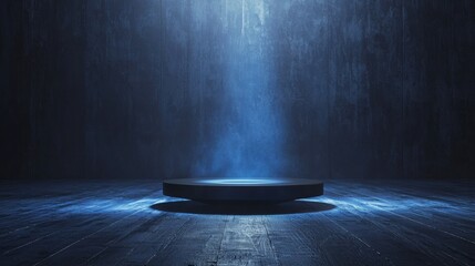 Poster - Mysterious light emanating from a hole in a dark room creating an intriguing holographic projection effect