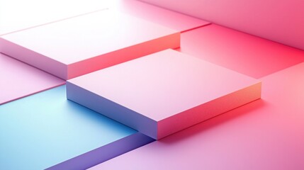 Poster - Soft pink and blue background creating a calm and inviting atmosphere ideal for ui cards layout and modern design
