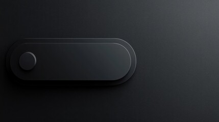 Poster - A black biometric door lock button merging seamlessly with a dark background for enhanced security and aesthetic appeal