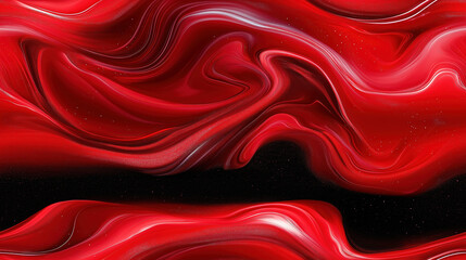 Poster - Colorful abstract red waves captured in swirling patterns