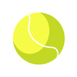 © 382807 vector video - Tennis ball in bright green color on white background