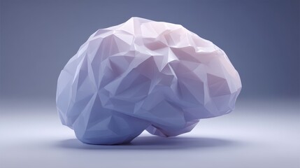 Aufkleber - This design showcases a vibrant geometric brain icon with a glowing effect, set against a smooth gradient purple backdrop to symbolize intelligence and creativity