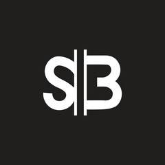 Poster - luxury letter sb branding logo design vector template.