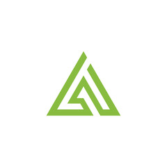 Abstract Triangle Letter A Logo design vector template isolated on white background