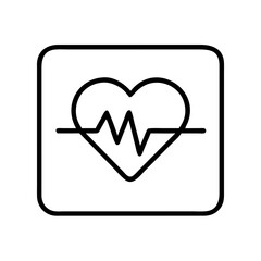 Aufkleber - Heartbeat medical icon vector for healthcare and cardiology services and health monitoring app design 