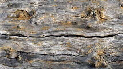 Poster - A close-up view of weathered wooden texture showcasing intricate grain patterns and natural imperfections, perfect for nature-themed projects.
