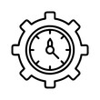 © IsratJahan - Clock gear icon vector illustration for time management and productivity concept and mechanical process design