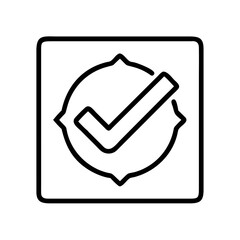 Poster - Check mark icon vector illustration symbol for success approval and verification design element  char
