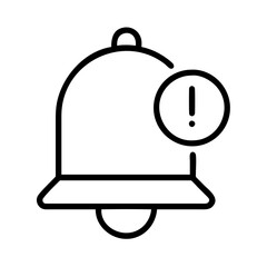Poster - Notification bell icon vector graphic alert reminder alarm symbol message attention sign for ui design 