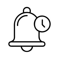 Poster - Alarm notification bell icon vector illustration symbol for reminder time and schedule management app design 