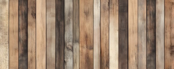 Poster - A textured background of wooden planks showcasing a blend of light and dark tones, perfect for creative design projects.