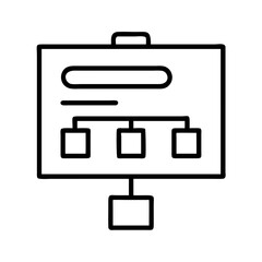 Aufkleber - Presentation flowchart diagram infographic business strategy planning organization chart outline vector icon 